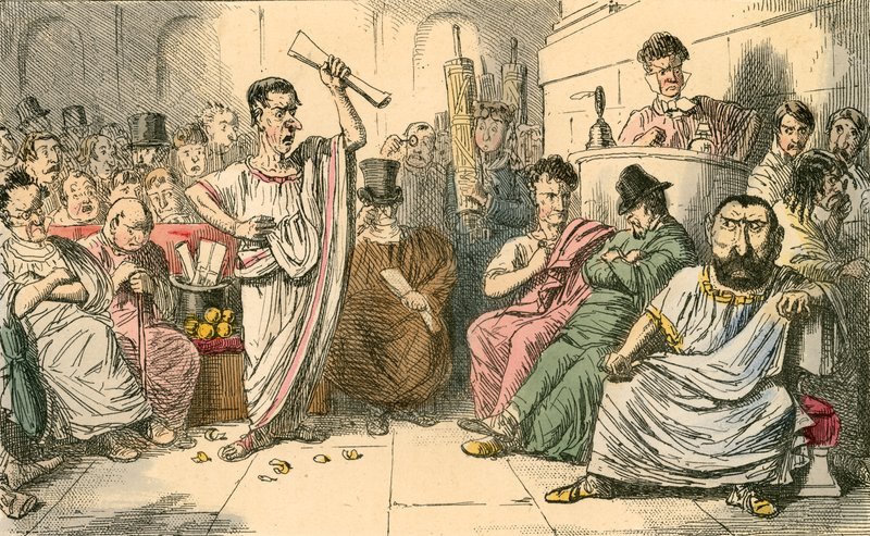 Cicero denunziert Cataline von John Leech