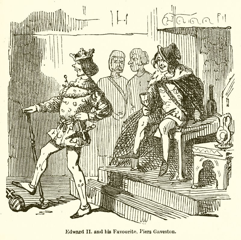 Edward II und sein Favorit, Piers Gaveston von John Leech
