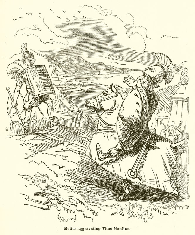 Metius reizt Titus Manlius von John Leech