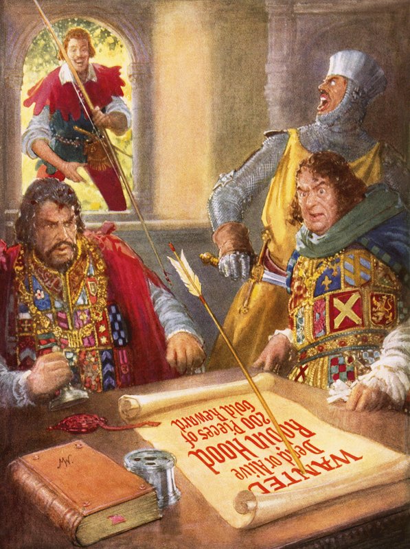 Robin Hood demütigt Prinz John von John Millar Watt