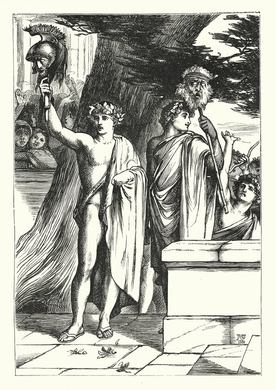 Die Zwillinge (Stich) von John Reinhard Weguelin