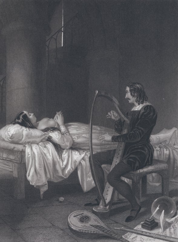 Der Musiker von Malamocco (Stich) von John Rogers (after) Herbert
