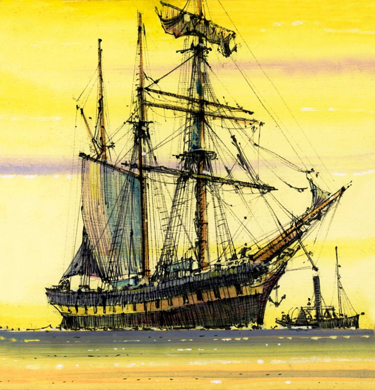 Unidentifiziertes Segelboot von John S. Smith