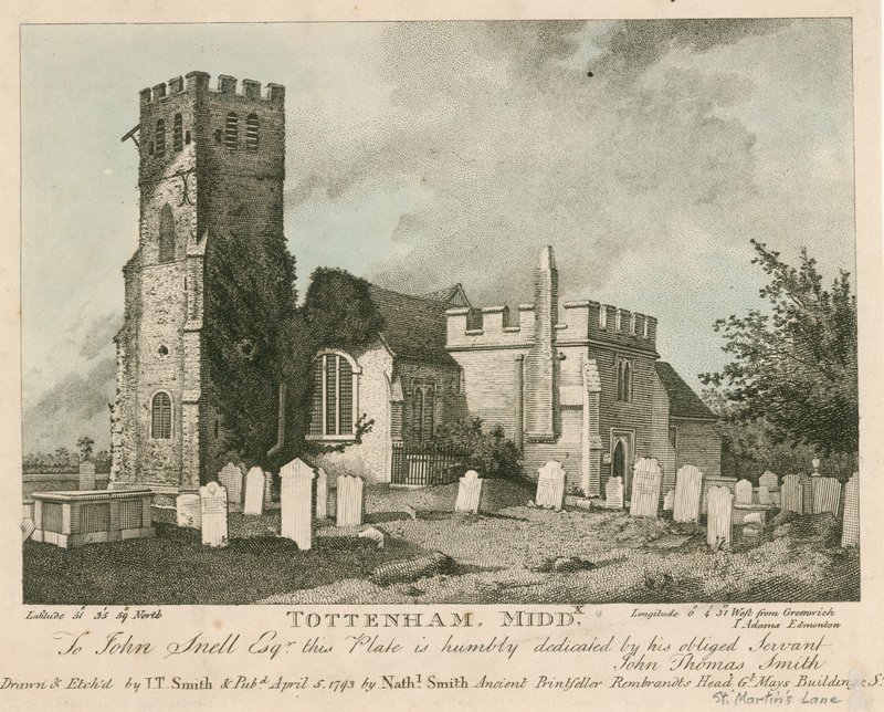 Tottenham Kirche, London von John Thomas Smith