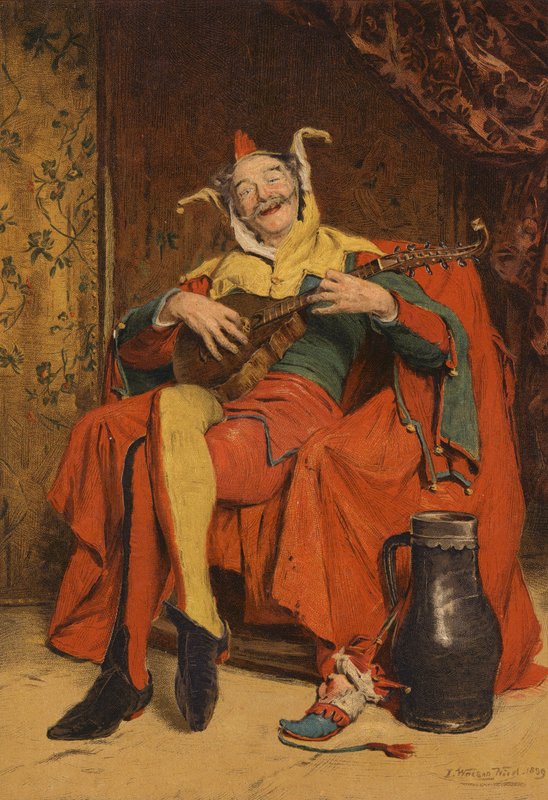 Ein Improvisator (Chromolithografie) von John Watson Nicol
