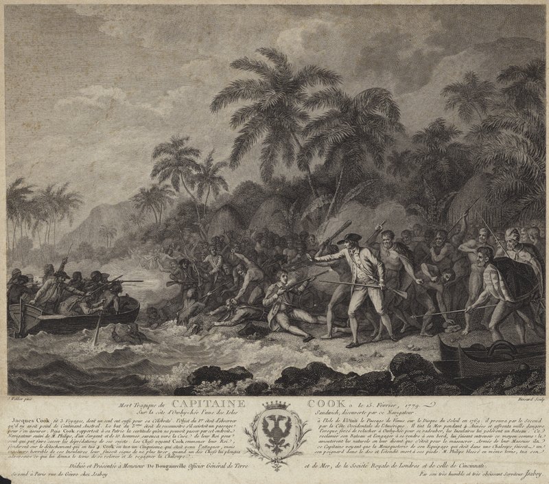 Der tragische Tod von Captain Cook von John Webber