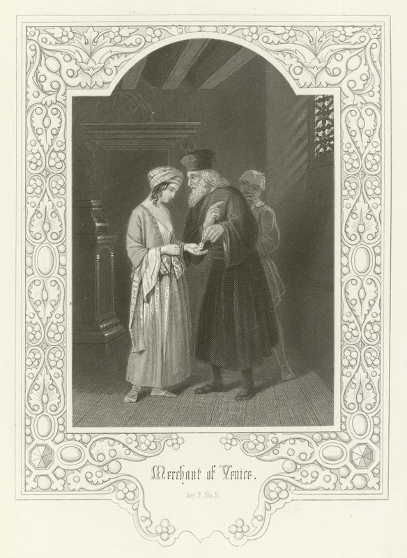 Der Kaufmann von Venedig, Akt II, Szene V von Joseph Kenny Meadows