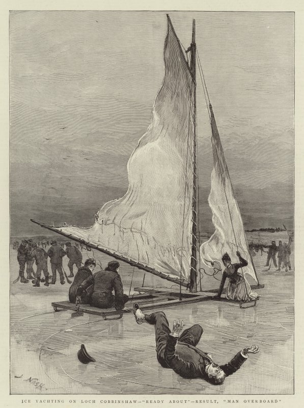 Eissegeln auf Loch Cobbinshaw, Bereit, Ergebnis, Mann über Bord von Joseph Nash