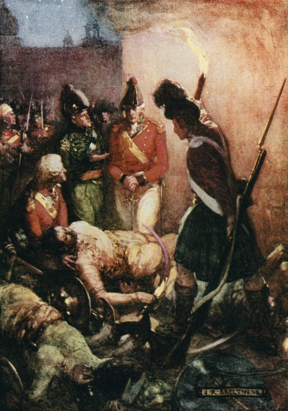 Tippoo Sultans Leiche wurde unter denen ihrer Anhänger gefunden von Joseph Ratcliffe Skelton