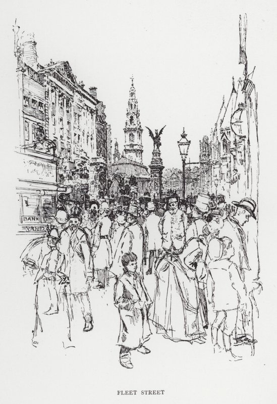 Fleet Street von Joseph (after) Pennell
