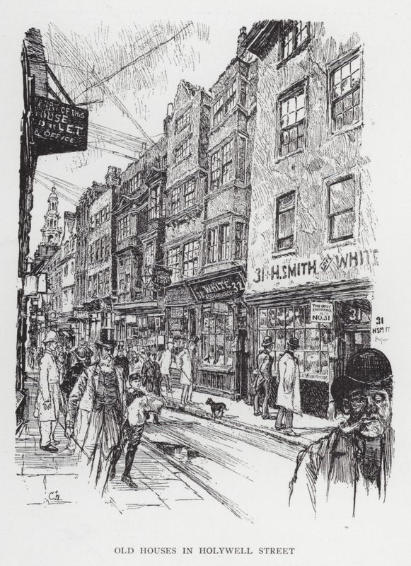 Alte Häuser in der Holywell Street von Joseph (after) Pennell