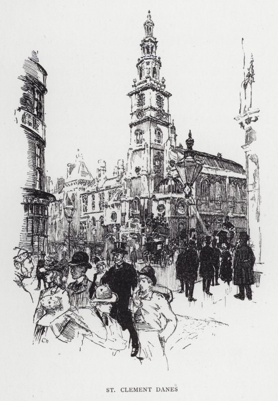 St. Clement Danes von Joseph (after) Pennell
