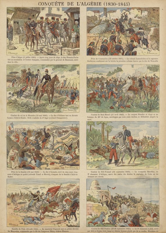 Französische Eroberung Algeriens von Joseph Charles (after) Beuzon