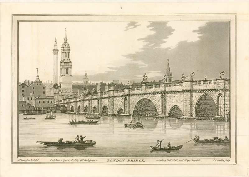 London Bridge, 1795 von Joseph Farington