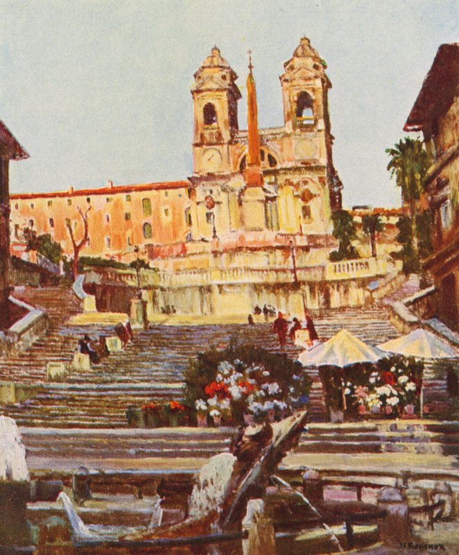 Rom: Spanische Treppe von Joseph Felix Bouchor