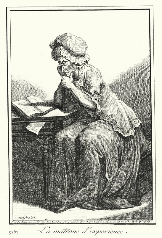 Die erfahrene Matrone (Stich) von Joseph Franz von (after) Goez