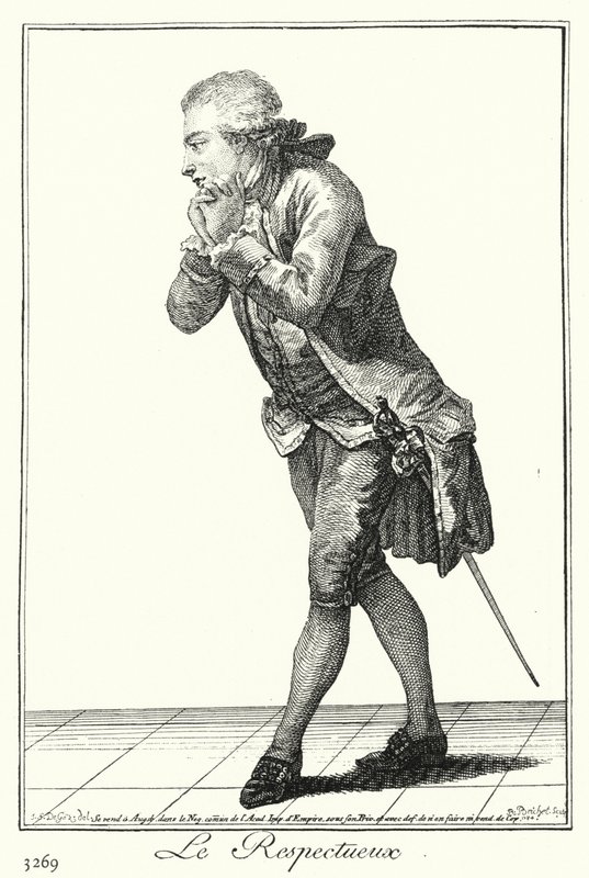 Der respektvolle Mann (Stich) von Joseph Franz von (after) Goez