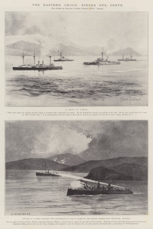 Die östliche Krise, Szenen vor Kreta von Joseph Holland Tringham