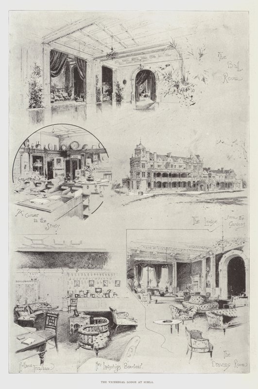 Die Vizekönigliche Lodge in Simla von Joseph Holland Tringham