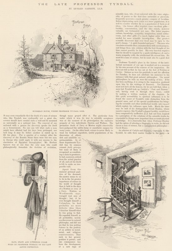 Der verstorbene Professor Tyndall von Joseph Holland Tringham