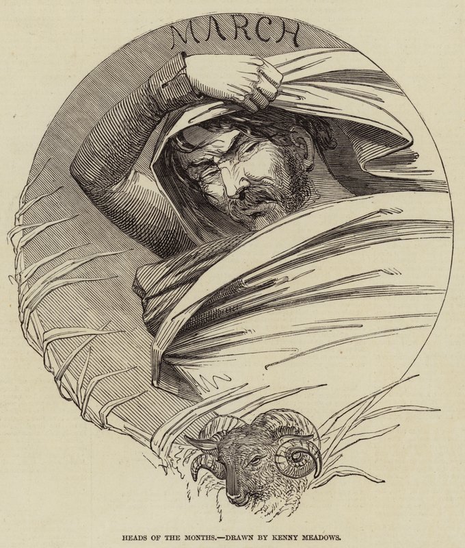 Köpfe der Monate von Joseph Kenny Meadows