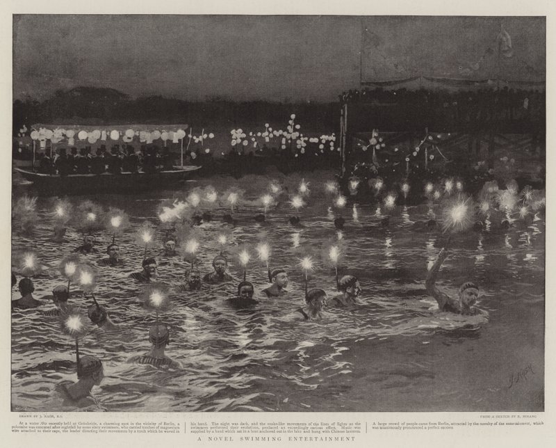 Eine neuartige Schwimmvorführung von Joseph Nash