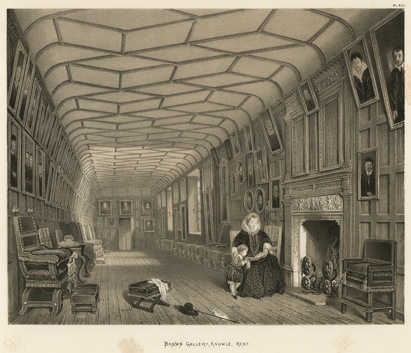 Braune Galerie, Knowle, Kent von Joseph Nash