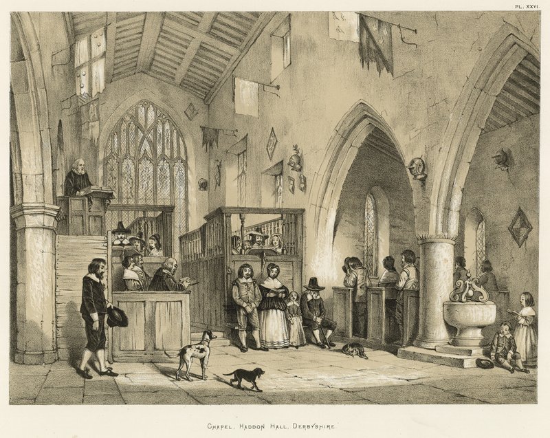 Kapelle, Haddon Hall, Derbyshire von Joseph Nash