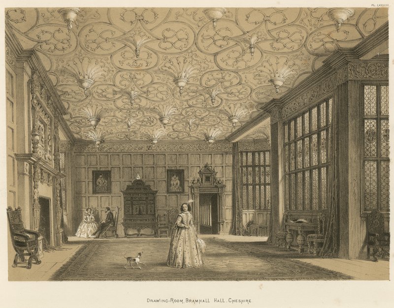 Salon, Bramhall Hall, Cheshire von Joseph Nash