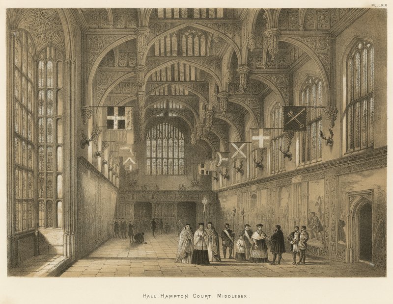 Halle, Hampton Court, Middlesex von Joseph Nash