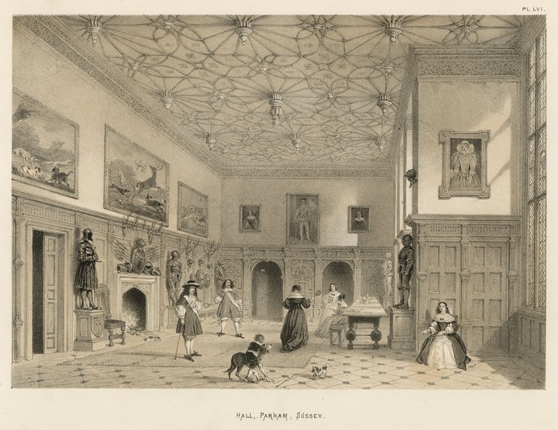 Halle, Parham, Sussex von Joseph Nash