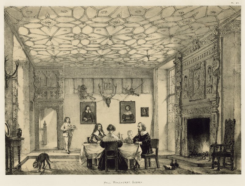 Halle, Wakehurst, Sussex von Joseph Nash