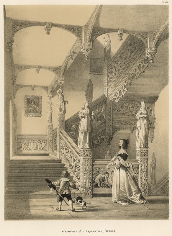 Treppe, Aldermaston, Berks von Joseph Nash