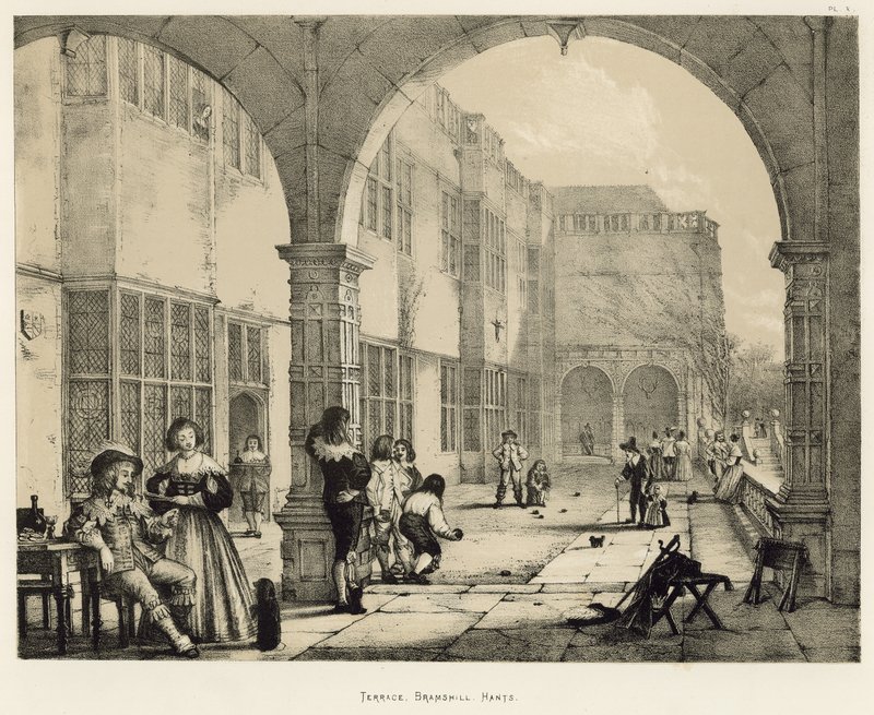 Terrasse, Bramshill, Hants von Joseph Nash