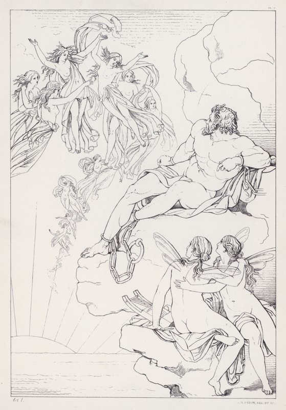 Prometheus Unbound, Akt I von Joseph Noel after Paton