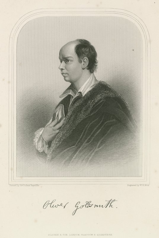 Oliver Goldsmith, anglo-irischer Autor von Joshua Reynolds
