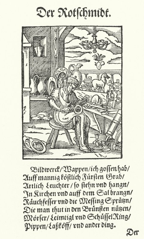 Der Kupferschmied (Stich) von Jost (after) Amman