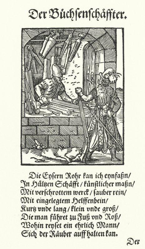 Der Büchsenmacher (Stich) von Jost (after) Amman