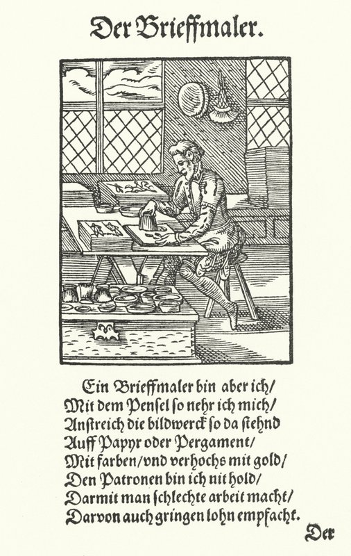 Der Manuskript-Illuminator von Jost (after) Amman