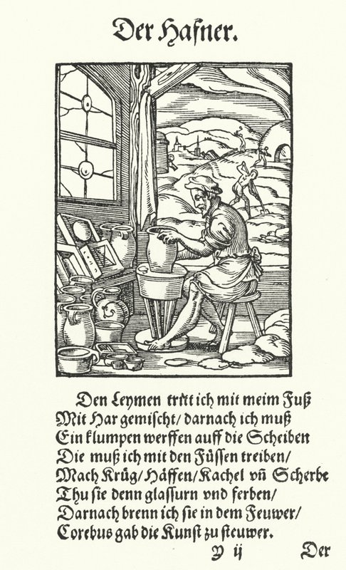 Der Töpfer (Stich) von Jost (after) Amman
