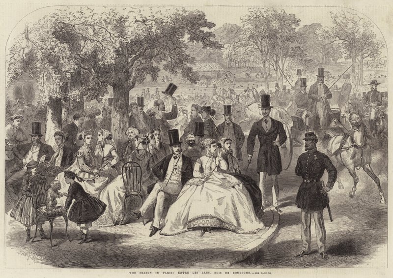 Die Saison in Paris, Entre les Lacs, Bois de Boulogne von Jules Pelcoq