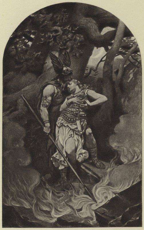 Wotans Abschied von Brünhild (Fotogravur) von Konrad Dielitz