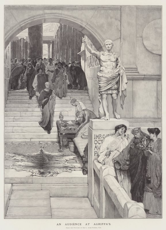 Eine Audienz bei Agrippa von Lawrence Alma Tadema