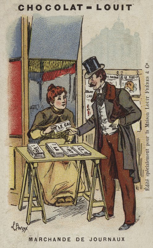 Zeitungsverkäuferin von Louis Borgex