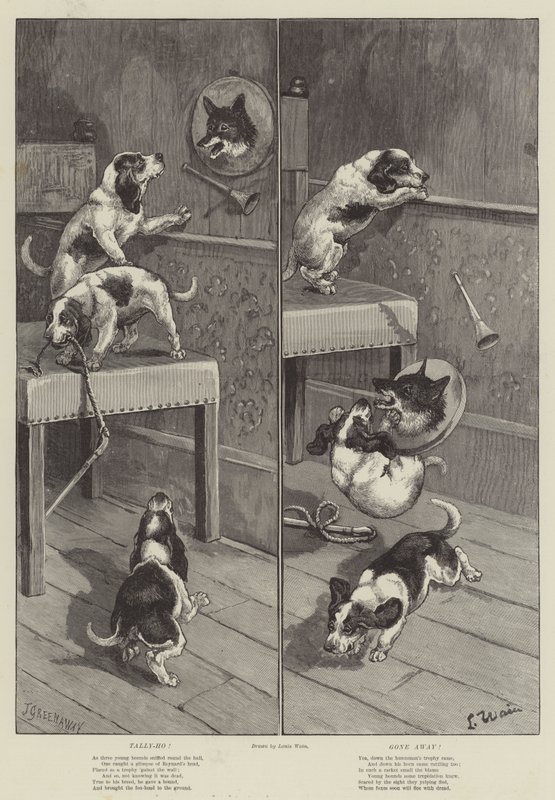Tally-Ho! Fort! von Louis Wain