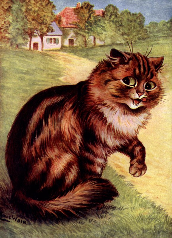 Katze von Louis (after) Wain