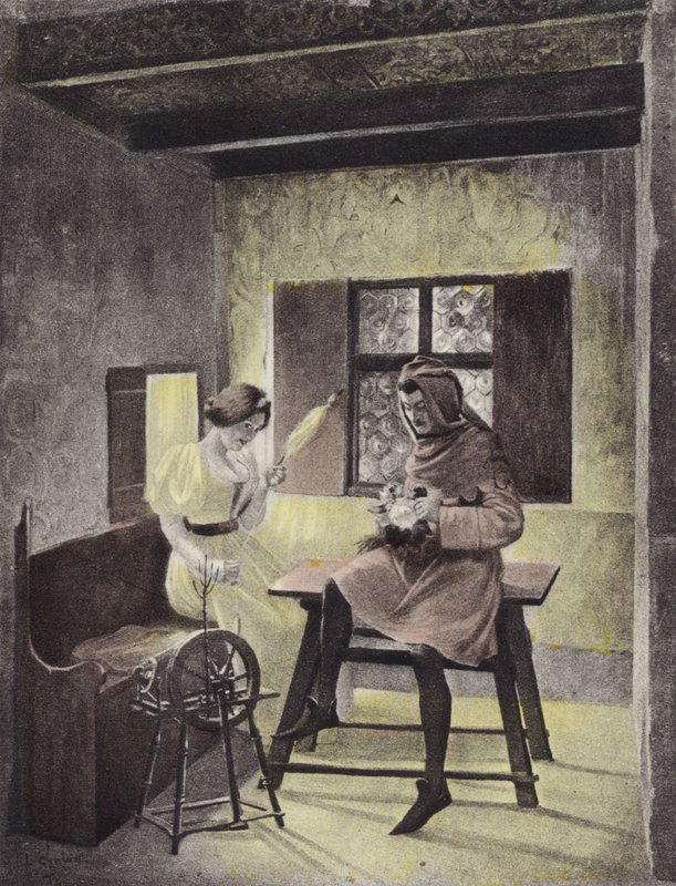 Simona beim Spinnen, Vierter Tag, Siebte Geschichte von Louis Chalon