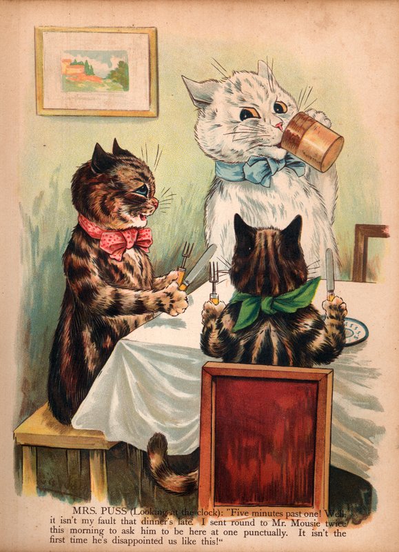 Louis Wain Katzen (Chromolithographie) von Louis Wain