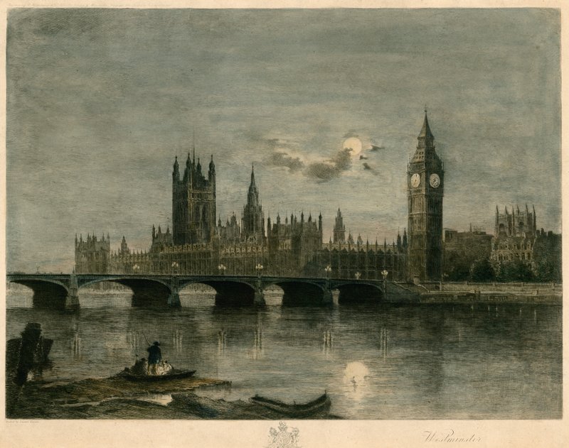 Westminster bei Nacht von Lucien Marcelin Gautier