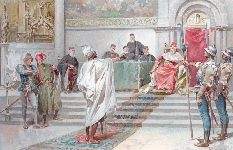 Illustration für Shakespeares Othello (Chromolitho) von Ludovico Marchetti
